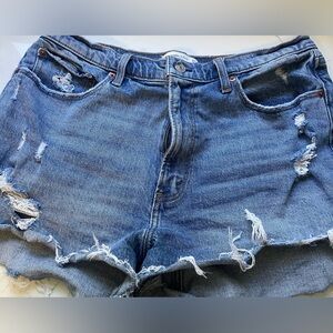 Abercrombie & Fitch Ripped Blue Jean Shorts &  Old Navy Jean Shorts 
Bundle